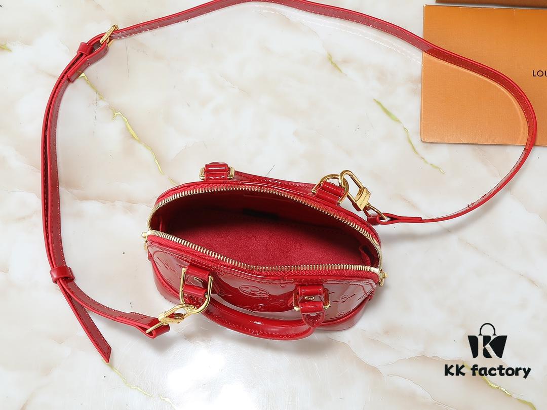 Upgraded Original Fan Bingbing's Same Style Vernis Leather Series M82717 M91606 M93595 Alma BB Handbag