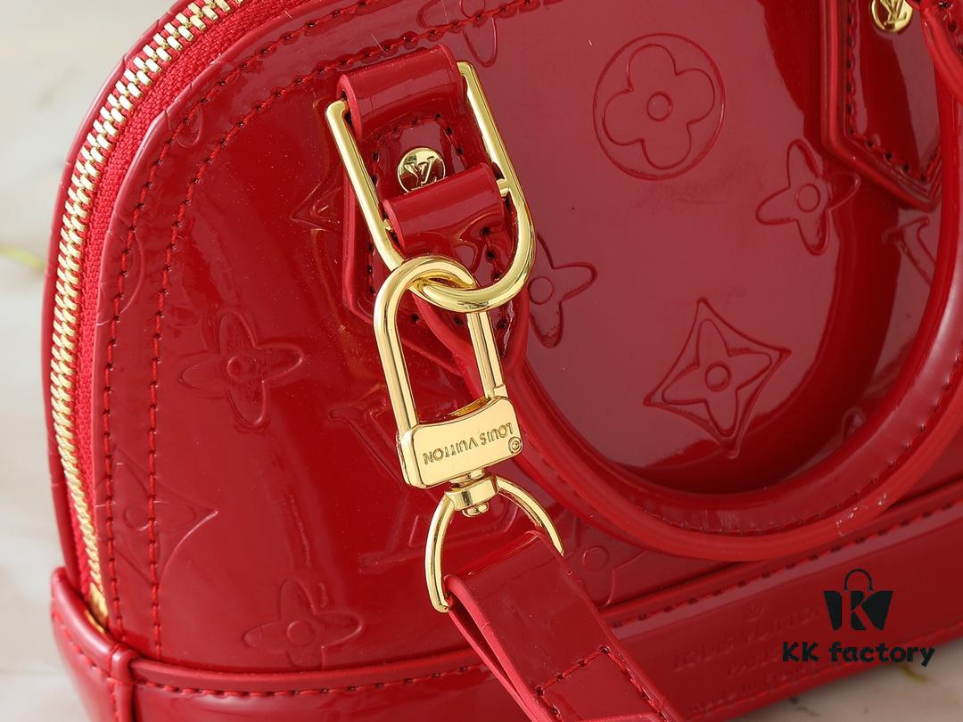 Upgraded Original Fan Bingbing's Same Style Vernis Leather Series M82717 M91606 M93595 Alma BB Handbag