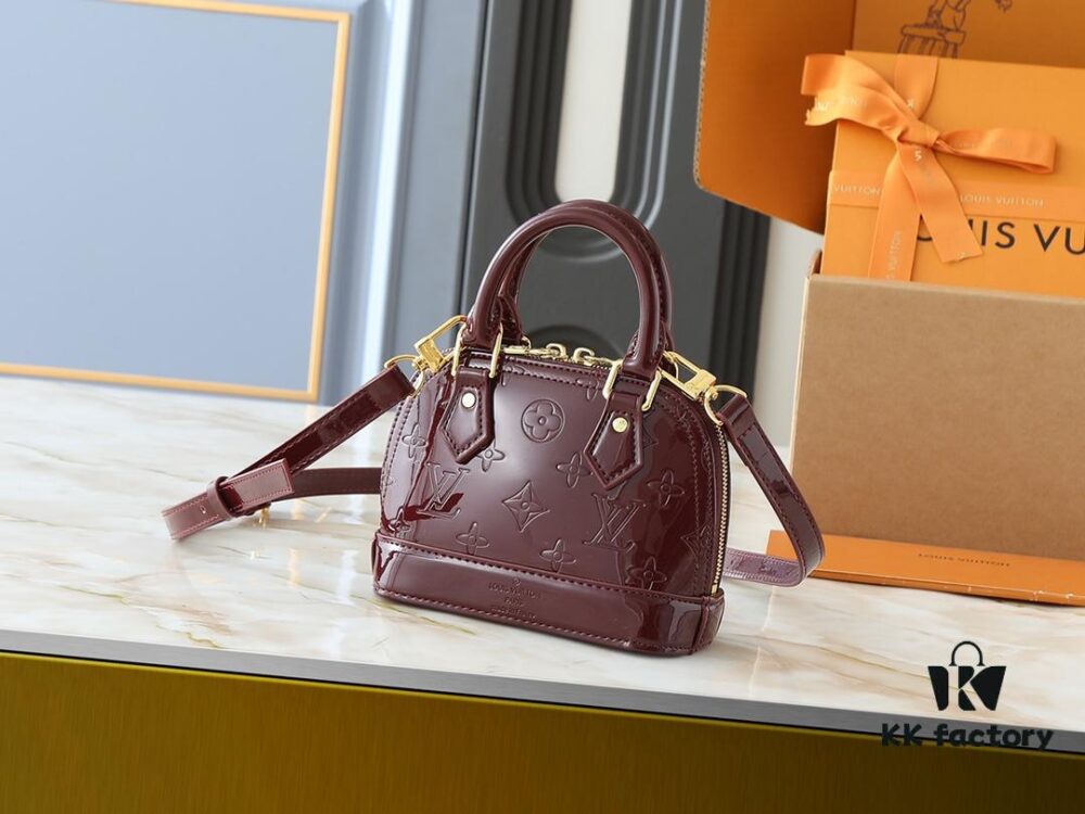 Upgraded Original Version Fan Bingbing's Same Style Vernis Leather Series M82717 M91606 M93595 Alma BB Handbag