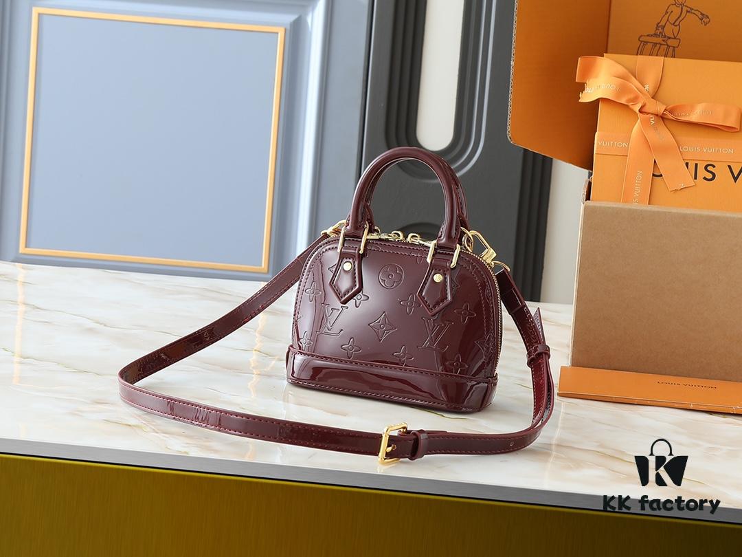 Upgraded Original Version Fan Bingbing's Same Style Vernis Leather Series M82717 M91606 M93595 Alma BB Handbag