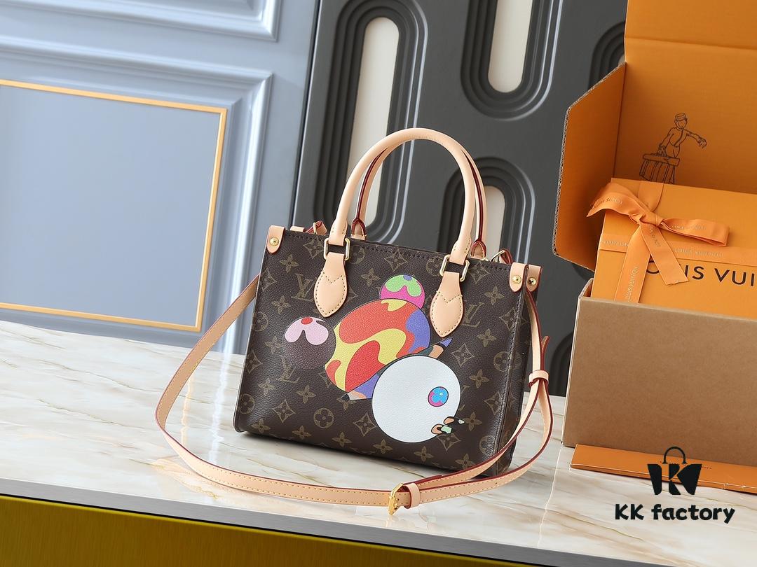Upgraded Original M45659 M46373 M13668 M44571 Louis Vuitton x Takashi Murakami Reimagined Series Petite OnTheGo Handbag