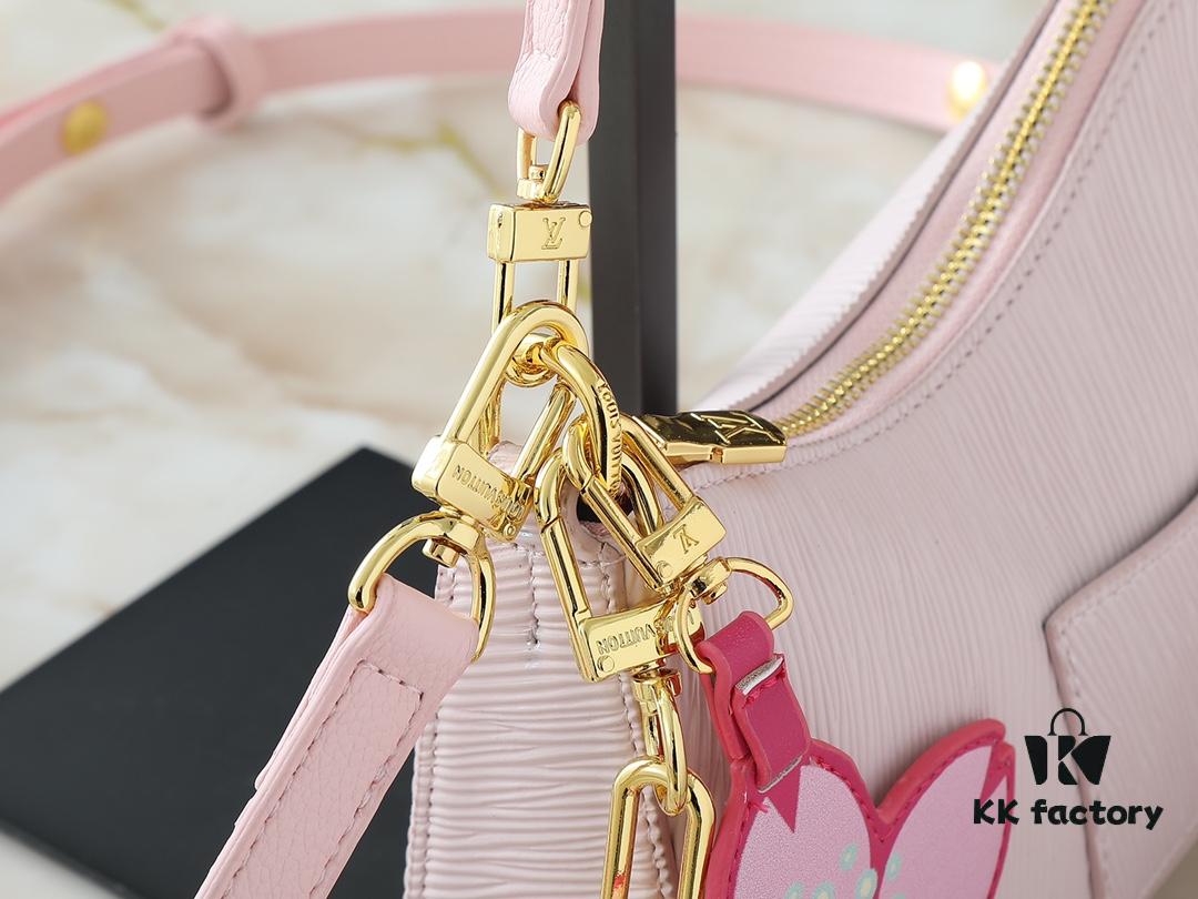 Upgraded Original M13101 Marellini Handbag in Epi Grained Leather with Shining Hardware