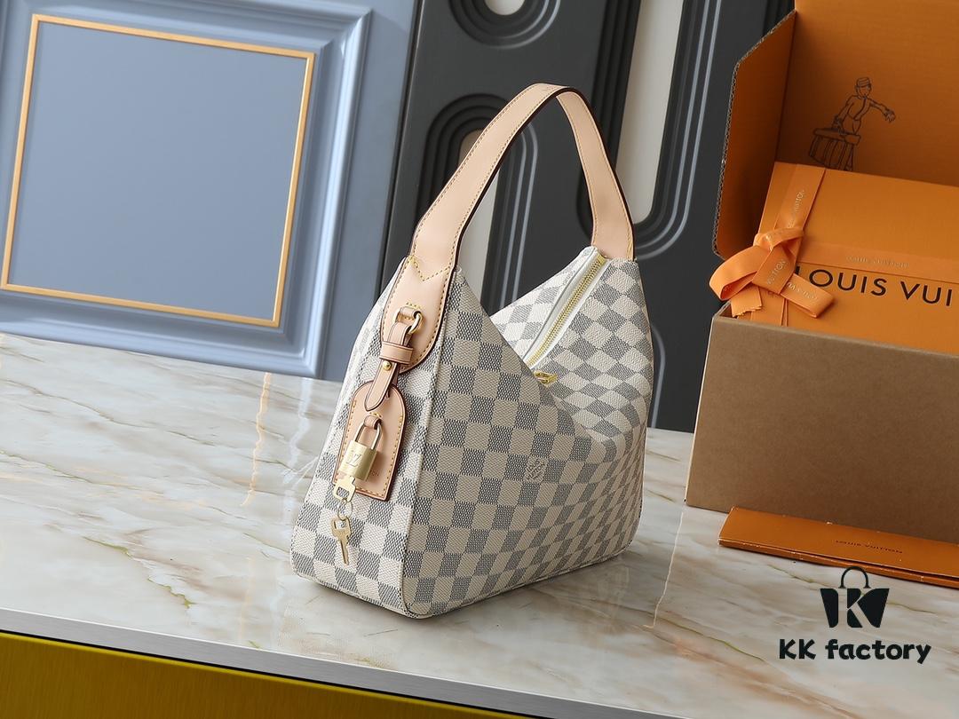 Upgraded Original N00126 M11952 M12098 Slouchy Small Handbag in Louis Vuitton Classic Monogram Canvas