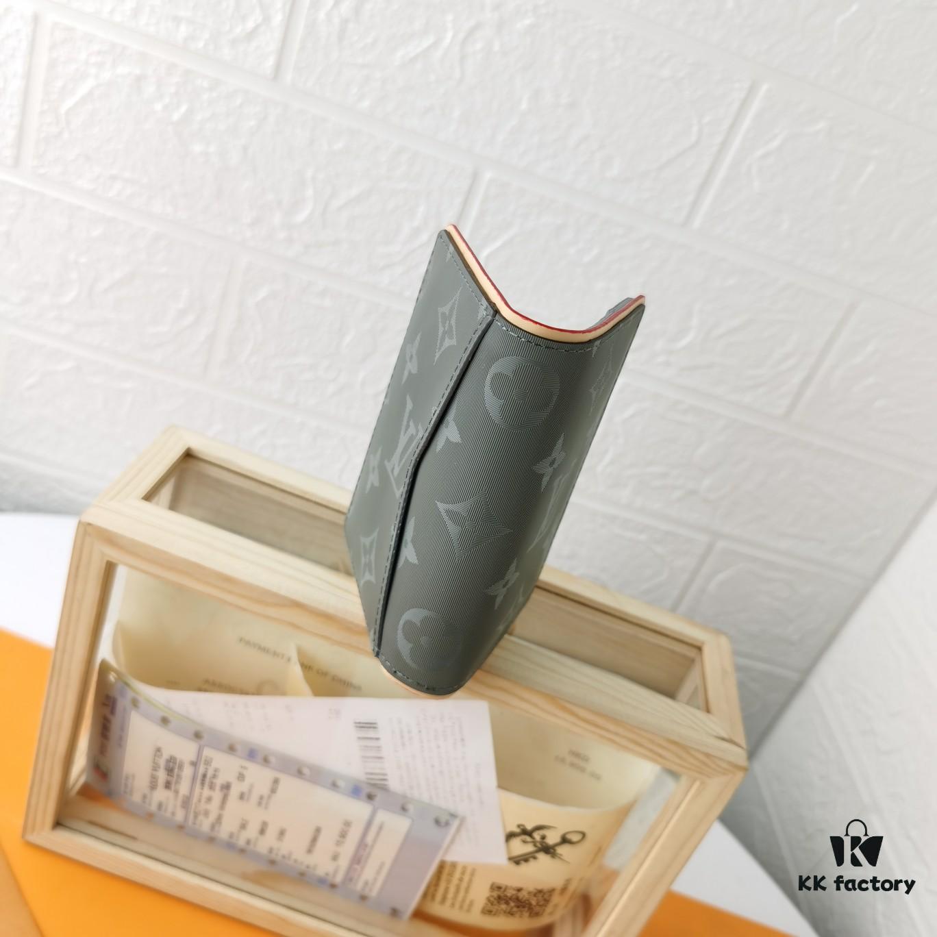 M63233 Grey Monogram Titanium Pocket Wallet