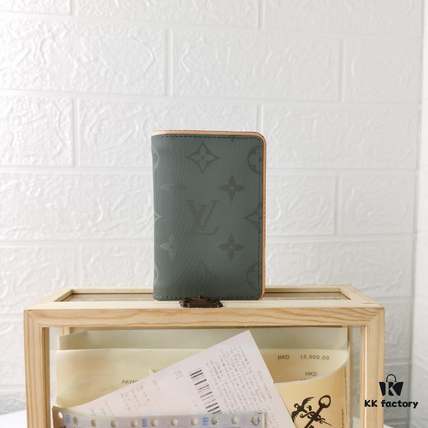 M63233 Grey Monogram Titanium Pocket Wallet