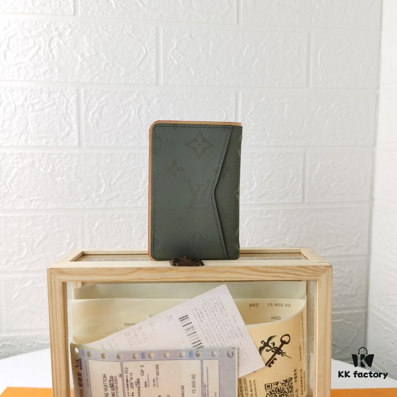 M63233 Grey Monogram Titanium Pocket Wallet