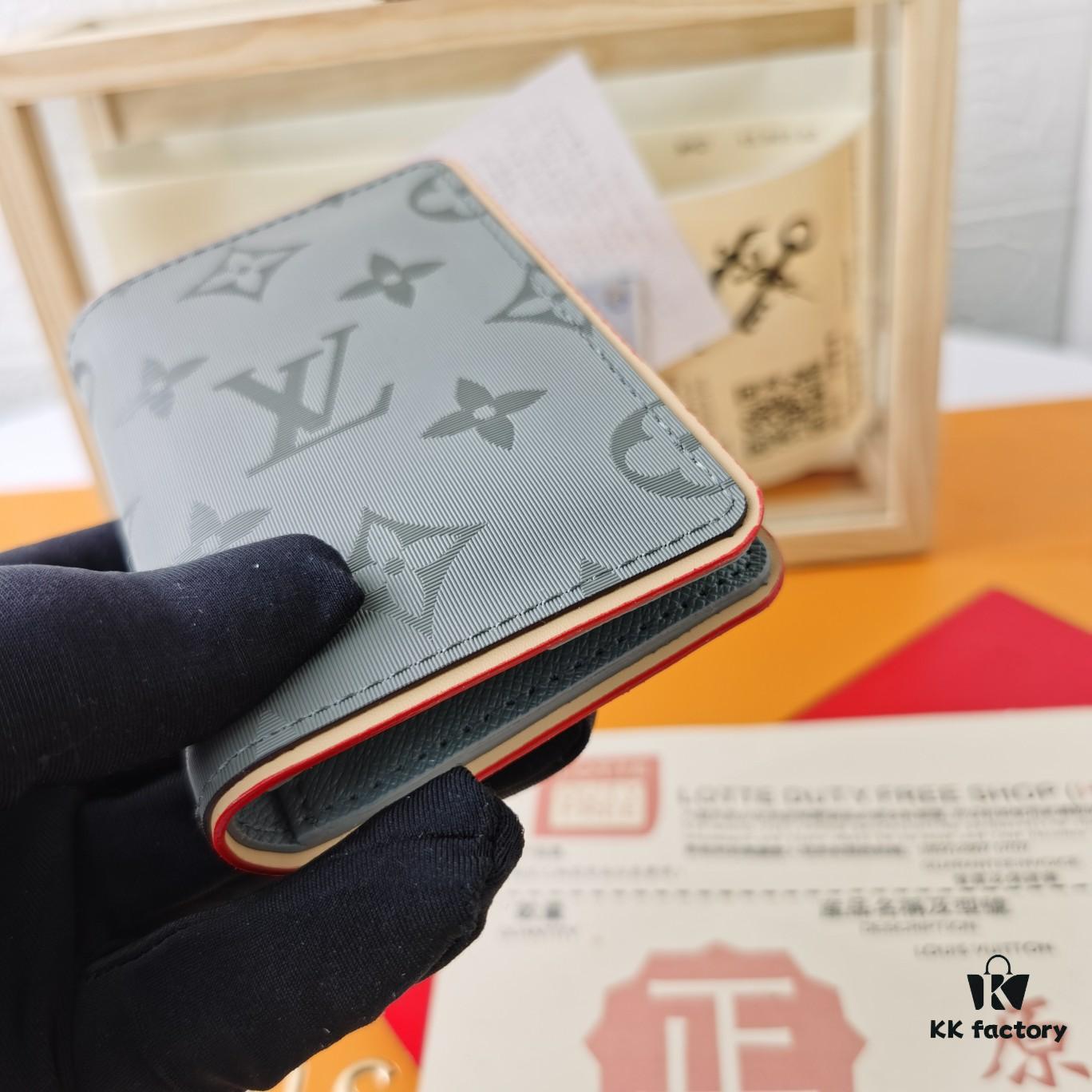 M63233 Grey Monogram Titanium Pocket Wallet