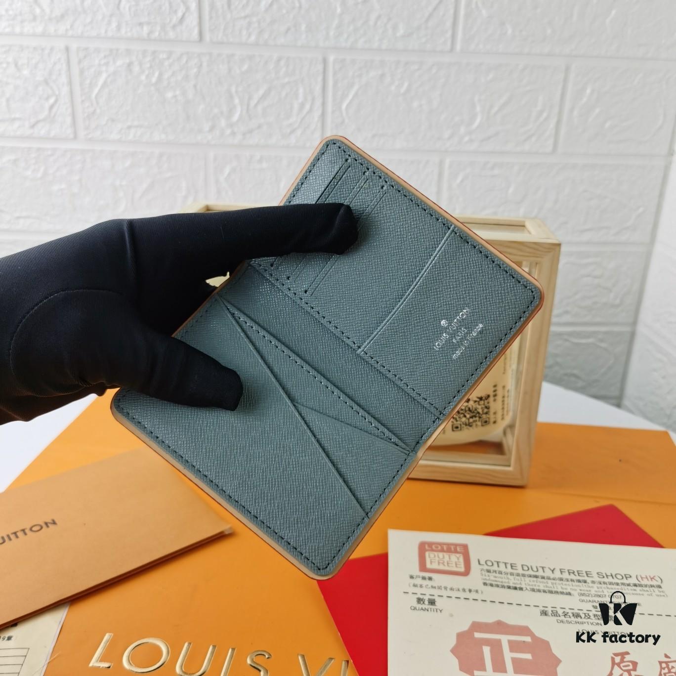 M63233 Grey Monogram Titanium Pocket Wallet