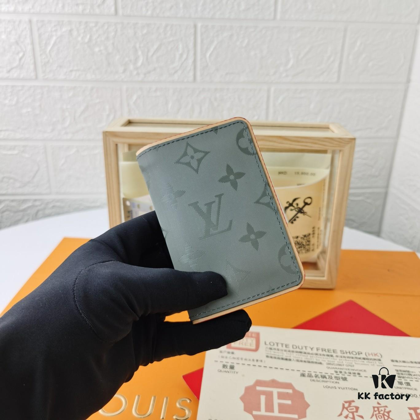 M63233 Grey Monogram Titanium Pocket Wallet