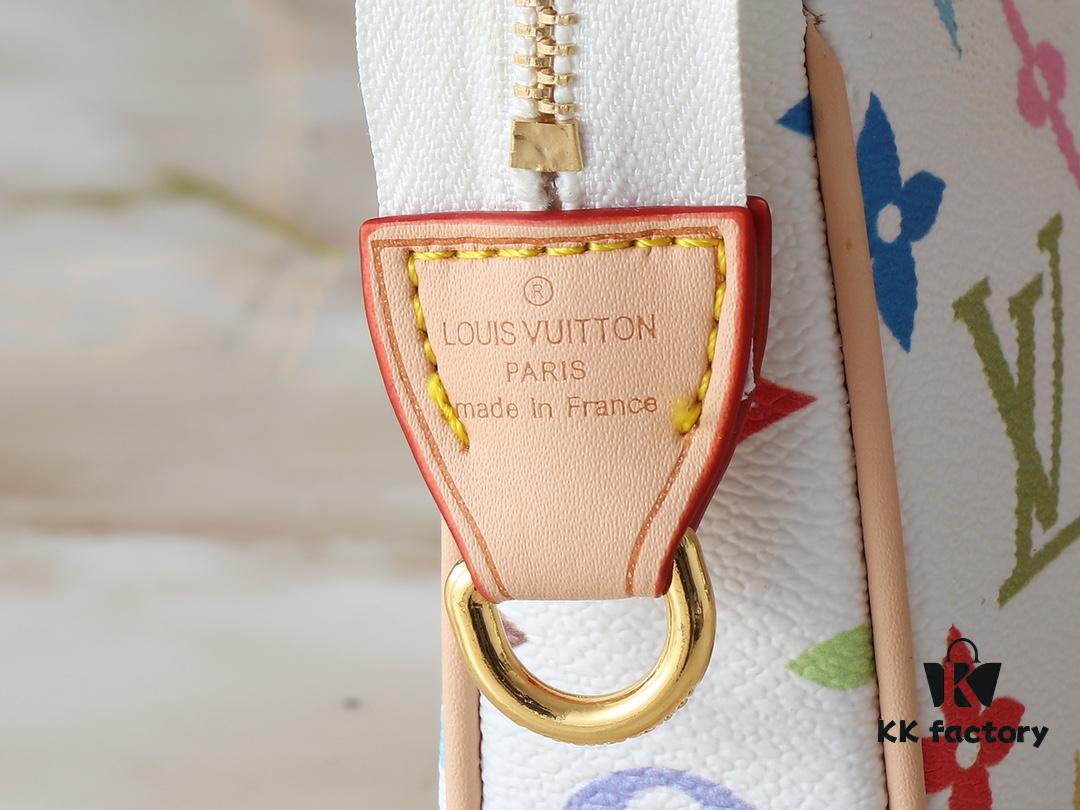 Upgraded Original M13663 M13404 M13440 M92649 Pochette Accessoires Bag in Coated Canvas with Vibrant Monogram Pattern