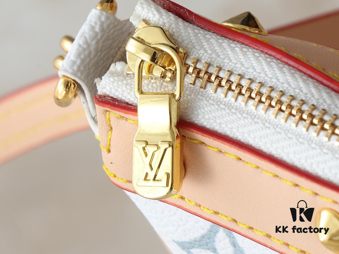 Upgraded Original M13663 M13404 M13440 M92649 Pochette Accessoires Bag in Coated Canvas with Vibrant Monogram Pattern