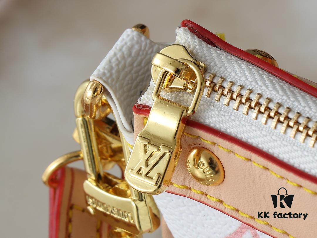 Upgraded Original M13663 M13404 M13440 M92649 Pochette Accessoires Bag in Coated Canvas with Monogram Multicolore