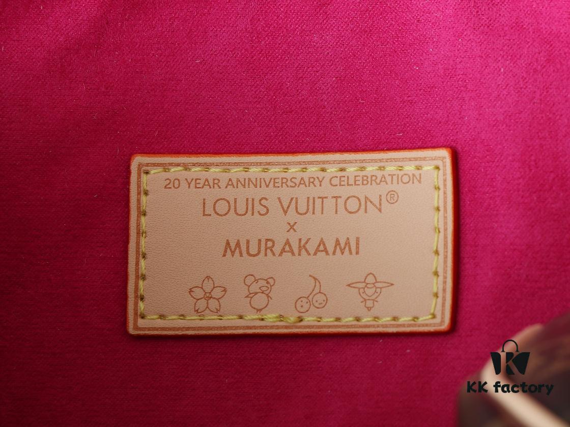 Upgraded Original 🔥Authentic Hardware and Straps🔥 M14175 M46234 This Speedy Bandoulière 20 Handbag combines Monogram canvas with cowhide leather trims, expressing a fashionable flair through the vibrant elements of the Louis Vuitton x Takashi Murakami Re-Edition collection. The front and back reimagine the Monogram flower pattern based on Murakami's 'Superflat' art concept. A striking padlock adorns the zip closure, while Toron handles and a detachable, adjustable chain strap ensure comfortable carrying. Dimensions: 20.5 x 13.5 x 12.0 cm (L x H x W)