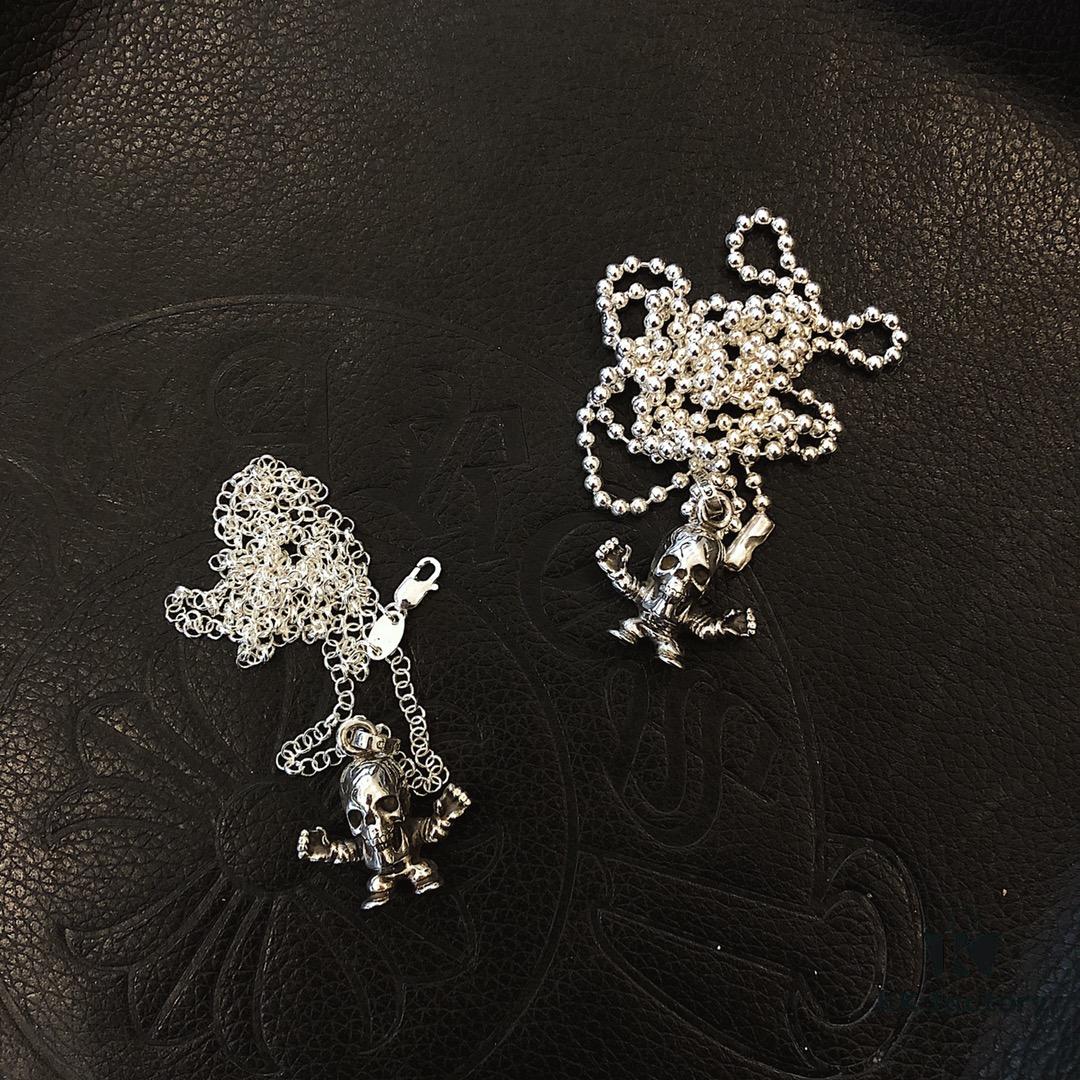 Chrome Hearts Foti Small Power Skull Necklace