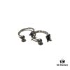 Chrome Hearts Open FOTI Skull Ring with Oxidized Finish