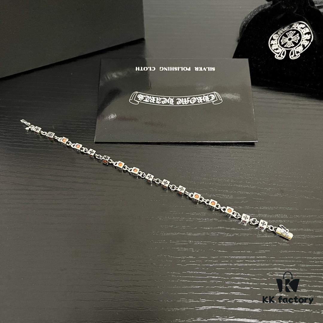New Boutique Chrome Hearts ❤️ Cross Dice Multi-Element Combined Necklace, Original Craftsmanship, Premium Quality, Handmade, Authentic Mold Design 💝 Must-Have Fashion Accessory, Unisex Wear, Couples Style, Rock Punk Sterling Silver Style, Retro Elements, Trendy and Versatile, Same as Official Website 💯