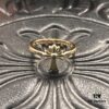 High-Grade Croxx 22K Gold Small Cross Flower Ring