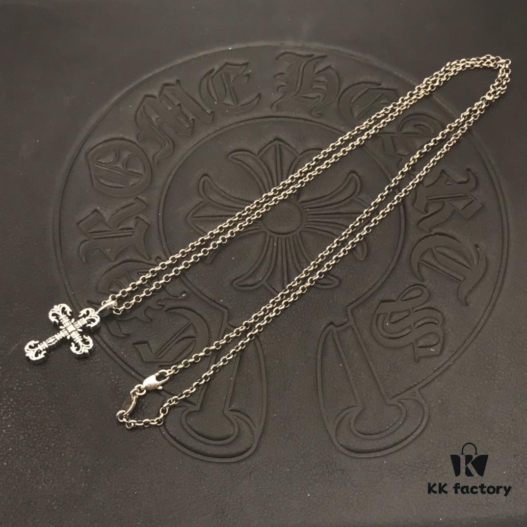 High-Version Chrome Hearts Mini Flame Cross Pendant, Small Size, Highly Versatile