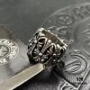 CHROME HEARTS High-End Crooked Cross Diamond-Inlaid Ring