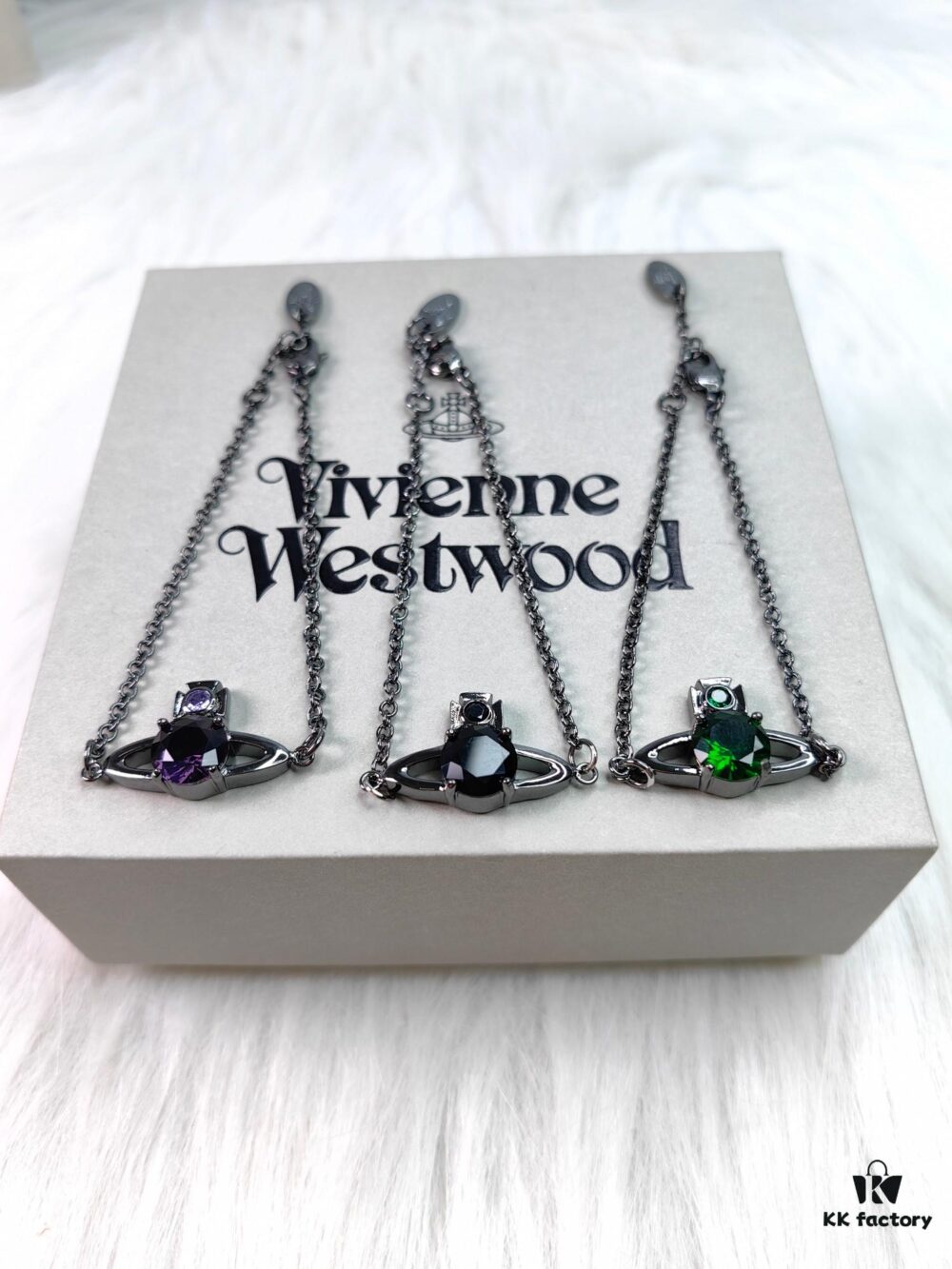 Vivienne Westwood Single Diamond Black and Gold Series