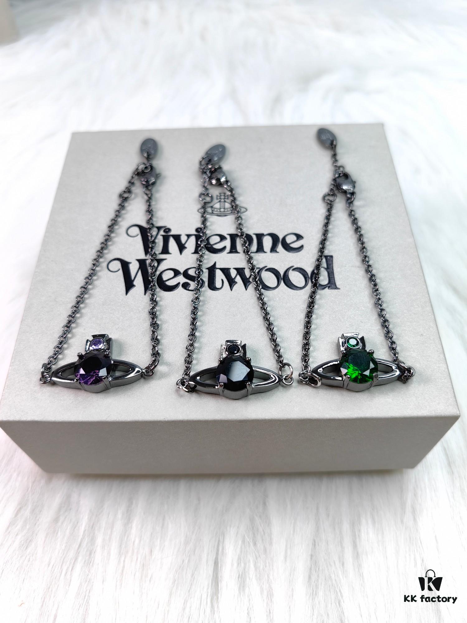 Vivienne Westwood Single Diamond Black and Gold Series