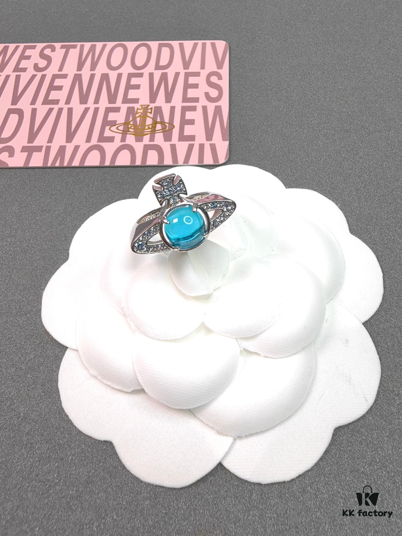 West Dame Rotating Bead Blue and White Gold Set