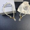 New Arrival: Vivienne Westwood Teddy Bear Pearl Necklace and Bracelet, 360-Degree Rotating Design, Freely Adjustable