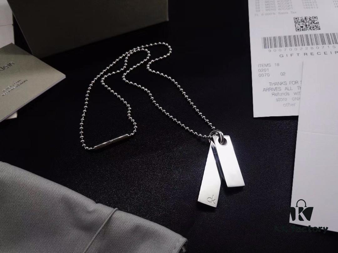 CK Men's/Couples Similar Military Tag Minimalist and Elegant, a Great Gift for Boyfriend or as Couples Necklace, Easy to Match with Outfits