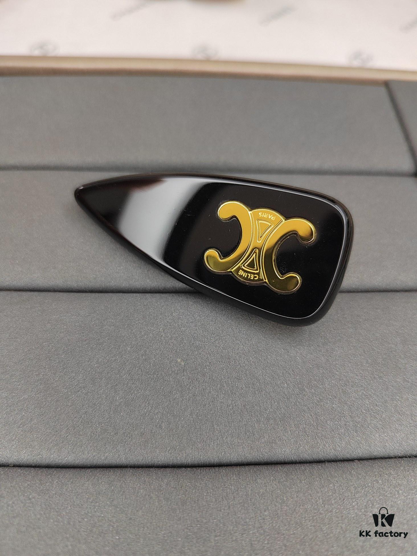 Celine New Arrival Vintage Yellow Brass Hair Clip