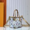 M46705 NEVERFULL BB Bag in White with Tricolor Design, Collaborated with Takashi Murakami