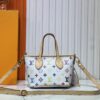 M46705 NEVERFULL BB Bag in White with Tricolor Design, Collaborated with Takashi Murakami