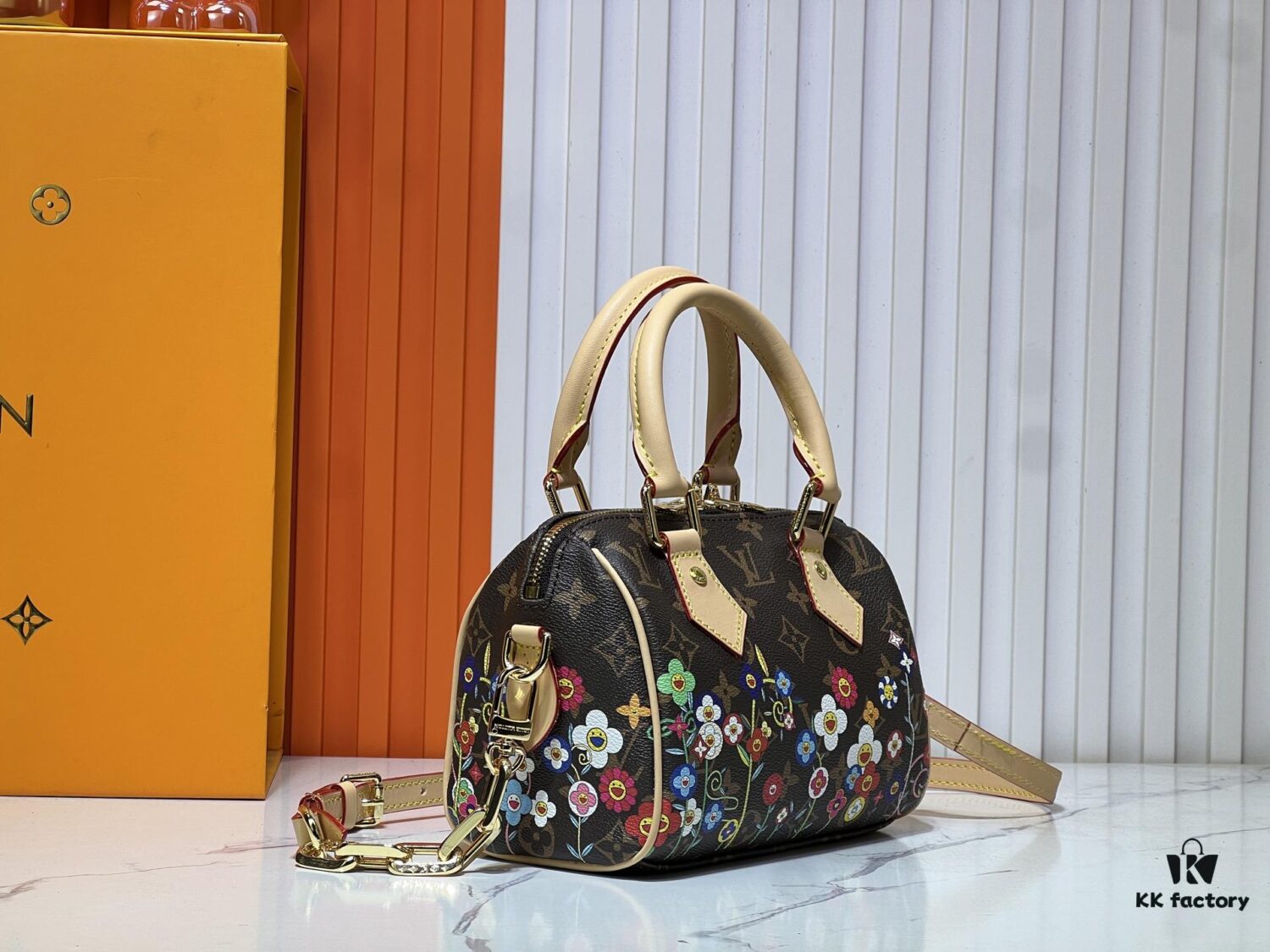 M45957.M58953 Color-Changing Yellow Leather Speedy Bandoulière 20