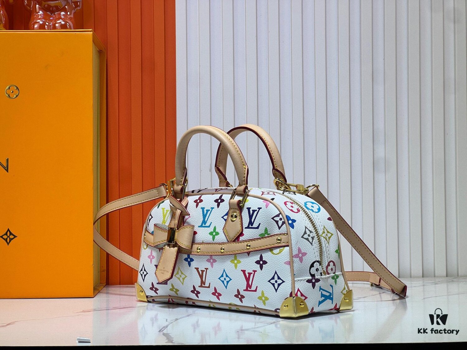 Upgraded Original M13084 Handbag East West Bag from Louis Vuitton x Takashi Murakami Reissue Collection