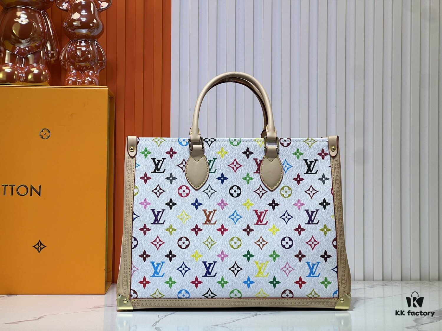 Upgraded Original M13079 Louis Vuitton x Takashi Murakami Reimagined OnTheGo MM Handbag