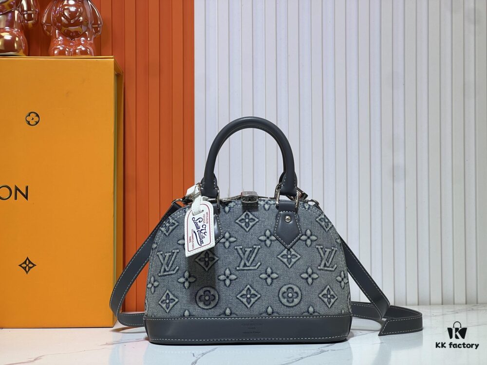 Upgraded Embossed Denim M53152 This Charming Alma BB Handbag Originates from Louis Vuitton's Classic 1934 Design