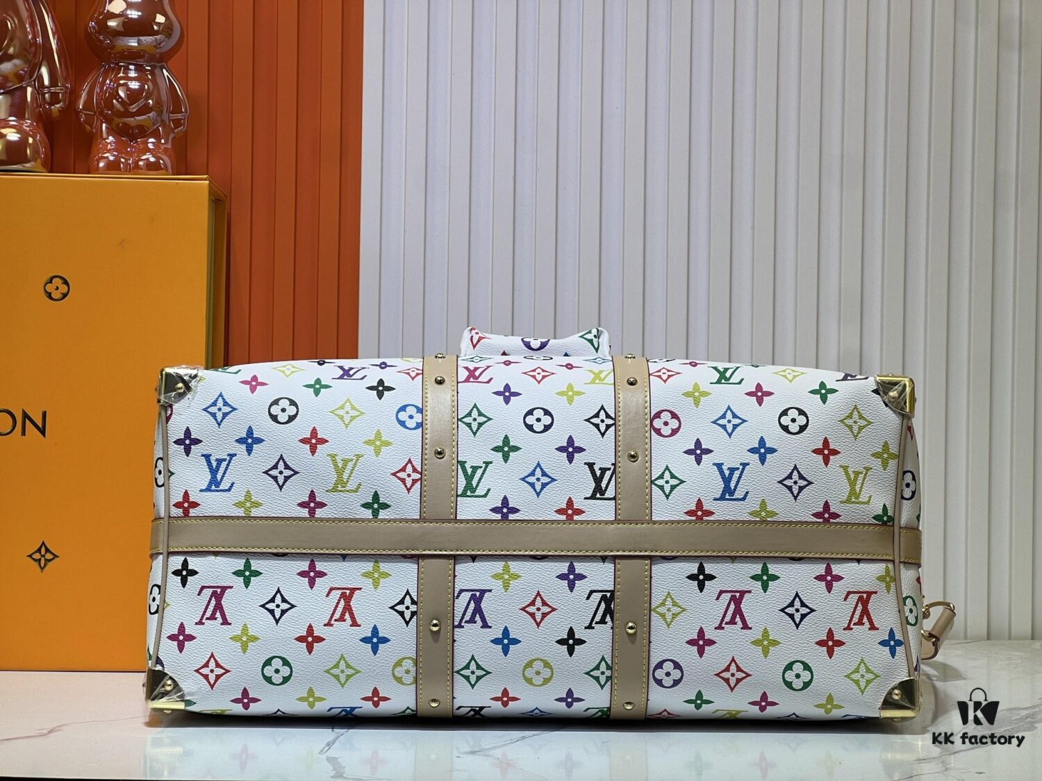 M13742 White Color Black Color Travel Bag Keepall Bandoulière 45