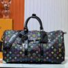 M13742 Multicolor White and Black Travel Bag, LV x TM KEEPALL BANDOULIÈRE 45, New Arrival