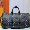 M13742 Multicolor White and Black Travel Bag, LV x TM KEEPALL BANDOULIÈRE 45, New Arrival