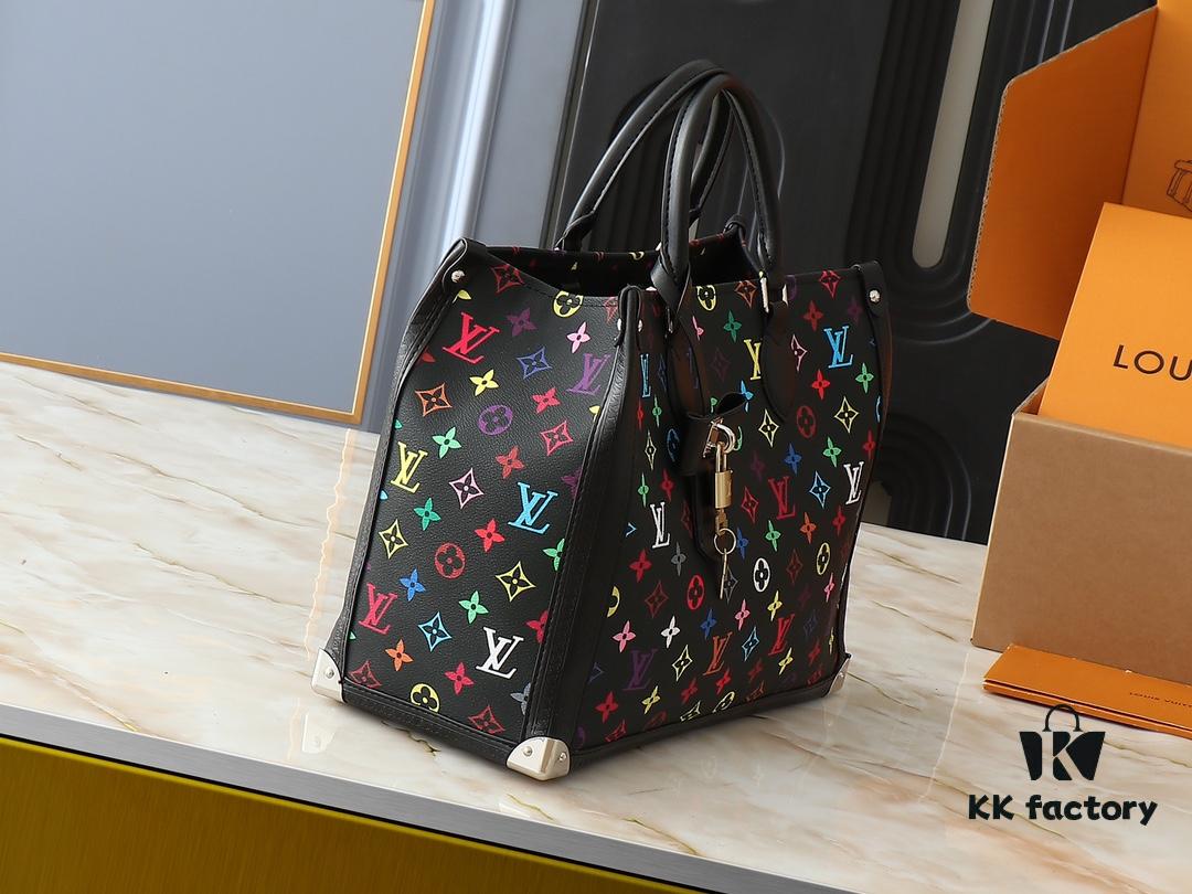 Upgraded Original M13079 Louis Vuitton x Takashi Murakami Re-Edition Series OnTheGo MM Handbag