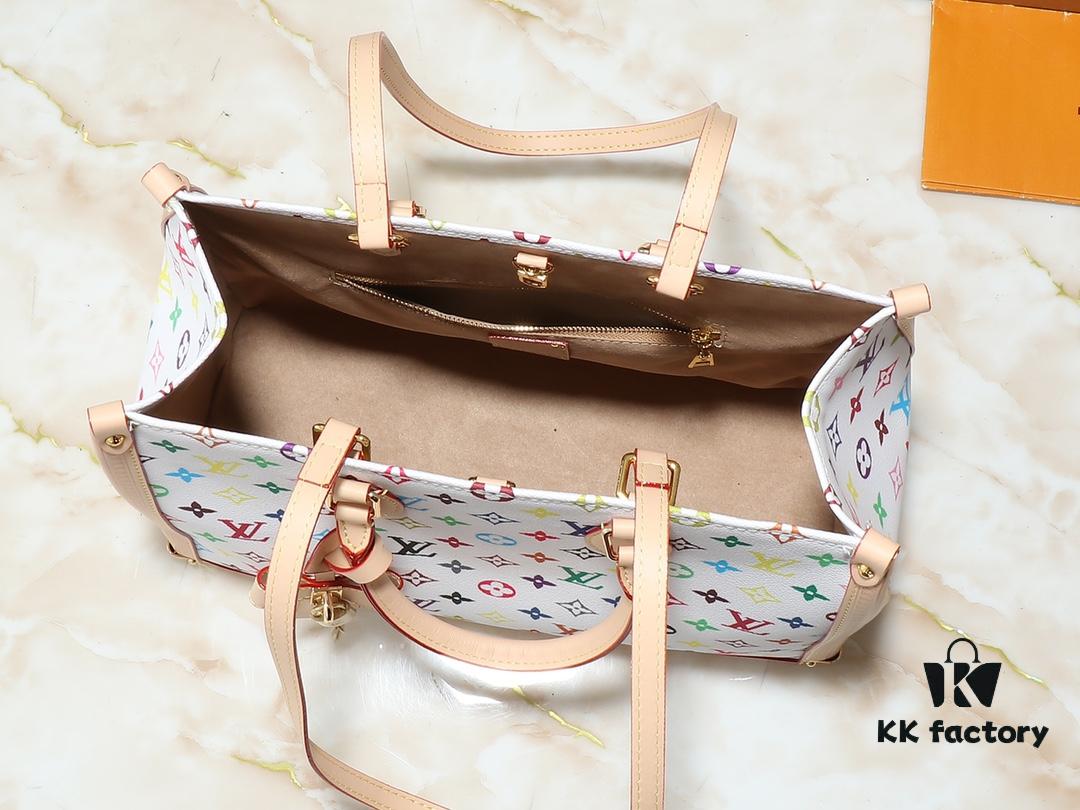 Upgraded Original M13079 Louis Vuitton x Takashi Murakami Reimagined OnTheGo MM Handbag