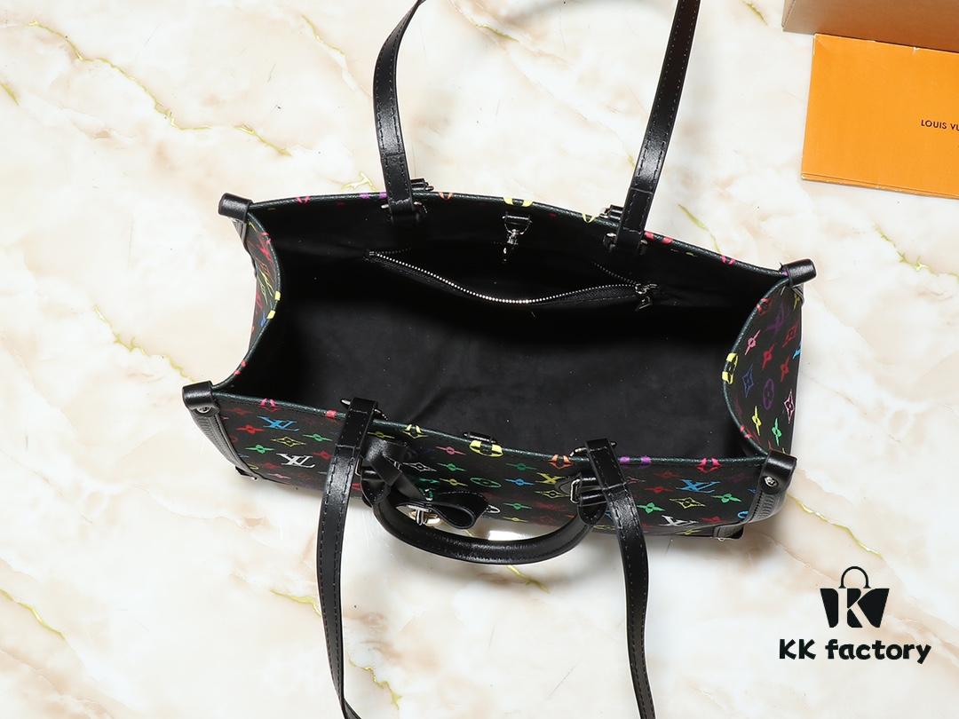 Upgraded Original M13079 Louis Vuitton x Takashi Murakami Re-Edition Series OnTheGo MM Handbag