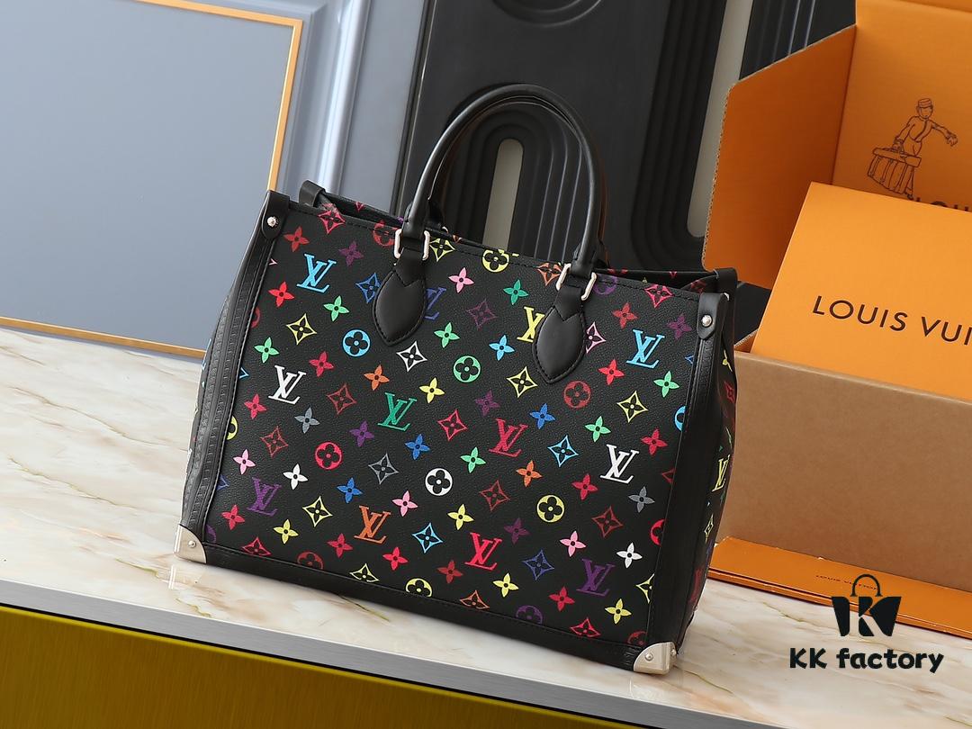 Upgraded Original M13079 Louis Vuitton x Takashi Murakami Re-Edition Series OnTheGo MM Handbag