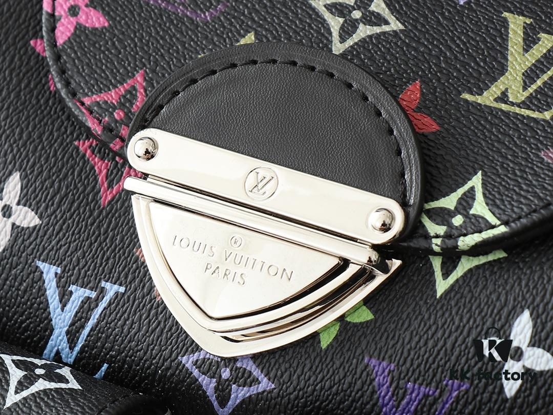 Upgraded Original M13081 M46836 This Venice Backpack Crafted from Coated Canvas with Vivid Hues by Japanese Artist Takashi Murakami Depicting the Monogram Pattern, Showcasing the Playful Spirit of the Louis Vuitton x Takashi Murakami Reissue Collection