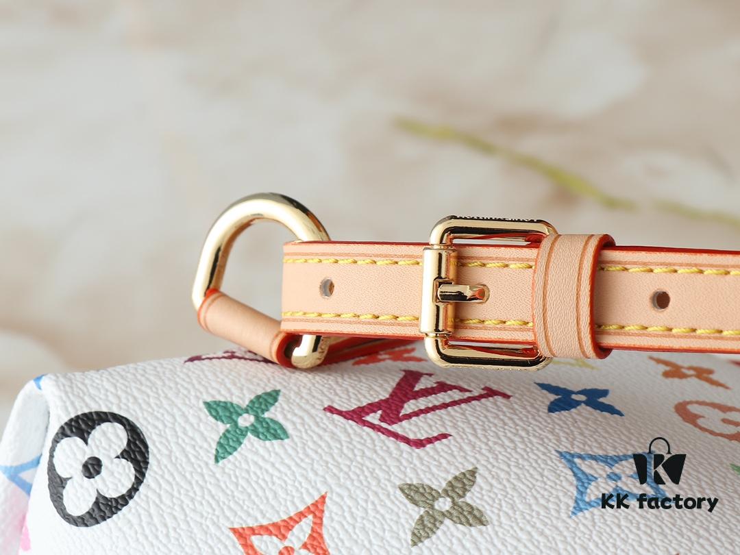 Upgraded Original M13081 M46836 This Venice Backpack Crafted from Coated Canvas with Vivid Hues by Japanese Artist Takashi Murakami Depicting the Monogram Pattern, Showcasing the Playful Spirit of the Louis Vuitton x Takashi Murakami Reissue Collection