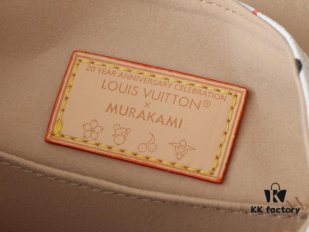 Upgraded Original M13081 M46836 This Venice Backpack Crafted from Coated Canvas with Vivid Hues by Japanese Artist Takashi Murakami Depicting the Monogram Pattern, Showcasing the Playful Spirit of the Louis Vuitton x Takashi Murakami Reissue Collection