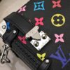 M14046 M46358 Black Tricolor White Tricolor Side Trunk Medium Handbag
