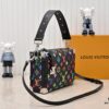 M14046 M46358 Black Tricolor White Tricolor Side Trunk Medium Handbag