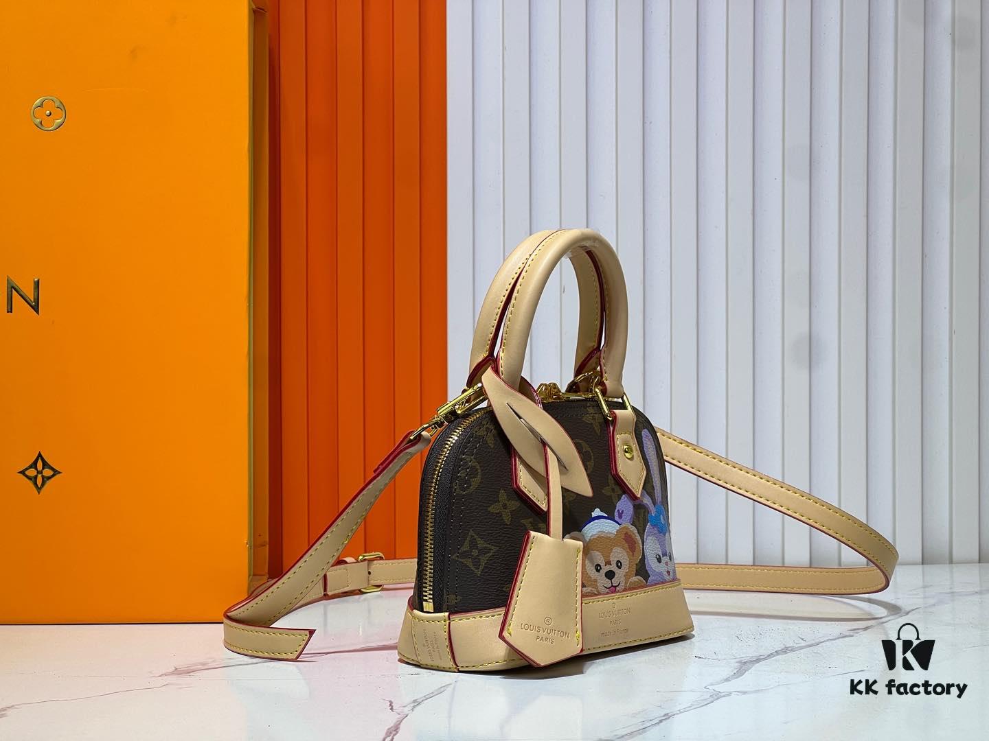 Upgraded Original Version [Louis Vuitton Alma Nano Shell Handbag] M82717 M90611 Mini Shell Bag Kiki Starry Series New Launch Nano Alma Bag