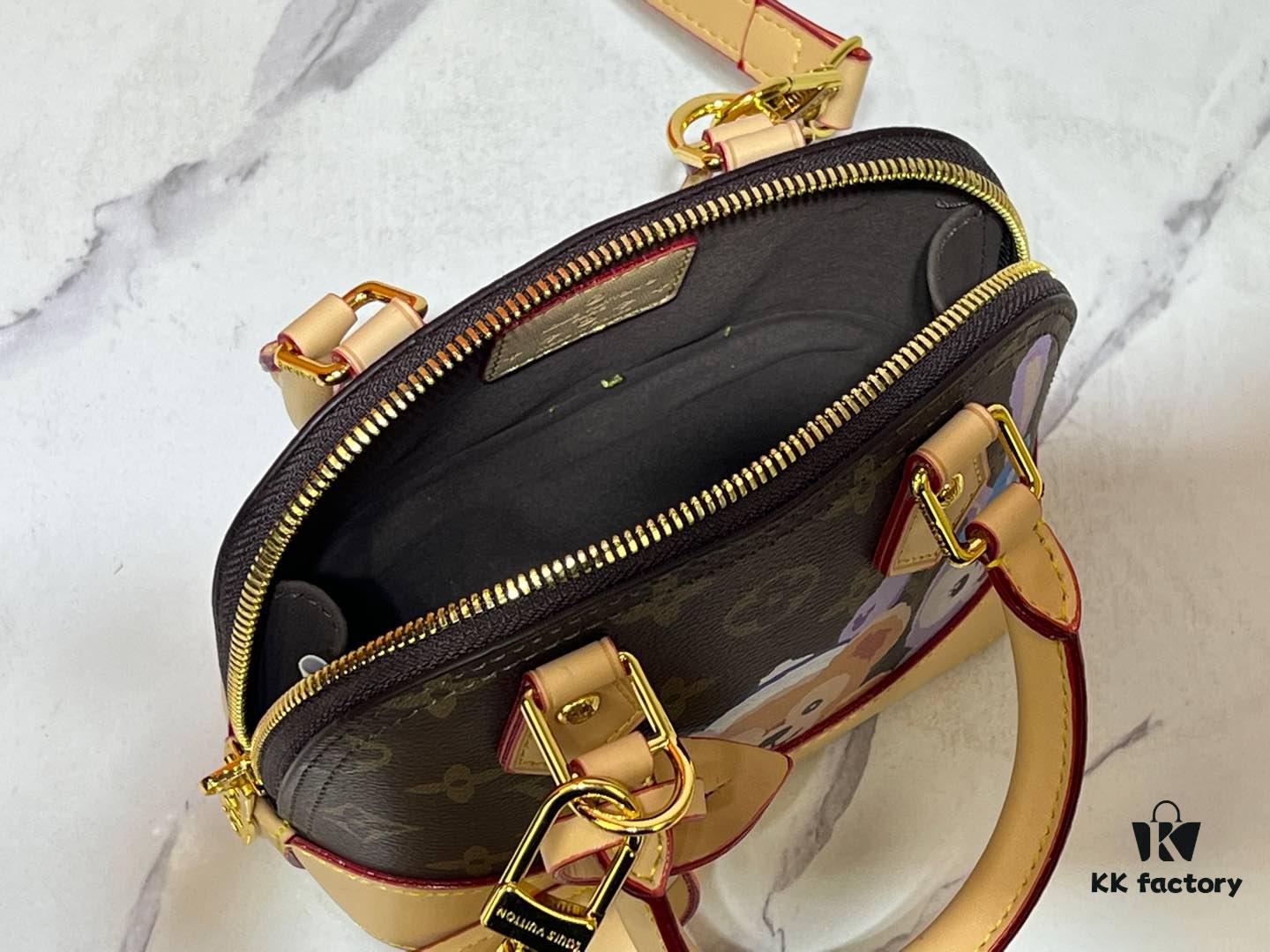 Upgraded Original Version [Louis Vuitton Alma Nano Shell Handbag] M82717 M90611 Mini Shell Bag Kiki Starry Series New Launch Nano Alma Bag