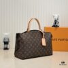 2021 New Large LV New Grand Palais MM Double-Sided Yellow Leather Monogram Fashion Shoulder Handbag